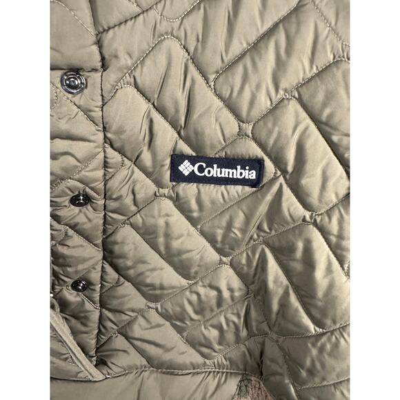 Columbia Women's Sweet View Fleece Hooded Pullover Camouflage Large 1/4 Snap - Picture 7 of 8